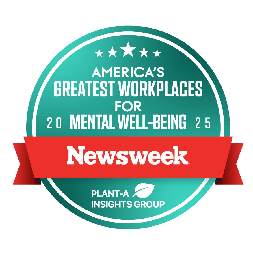 evertrue winner of newsweek's 2025 America's Greatest Workplaces for Mental Well-being award badge
